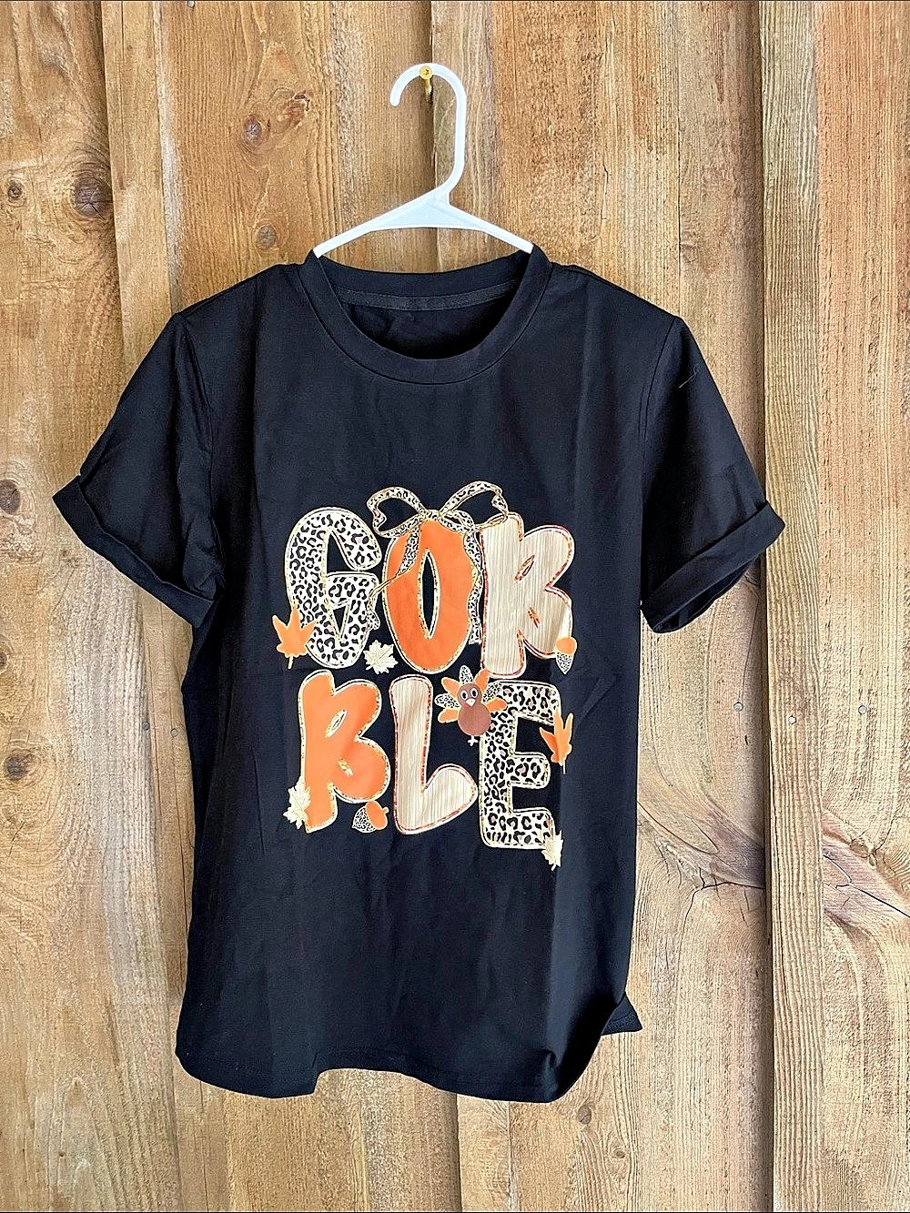 Graphic Tee in Black & Orange Size Small Like New